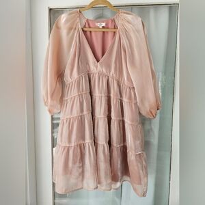 Shimmer pink cocktail dress